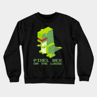Dinosaur Pixel Rex Rampage - A Dino-mite Tee for Kids Crewneck Sweatshirt